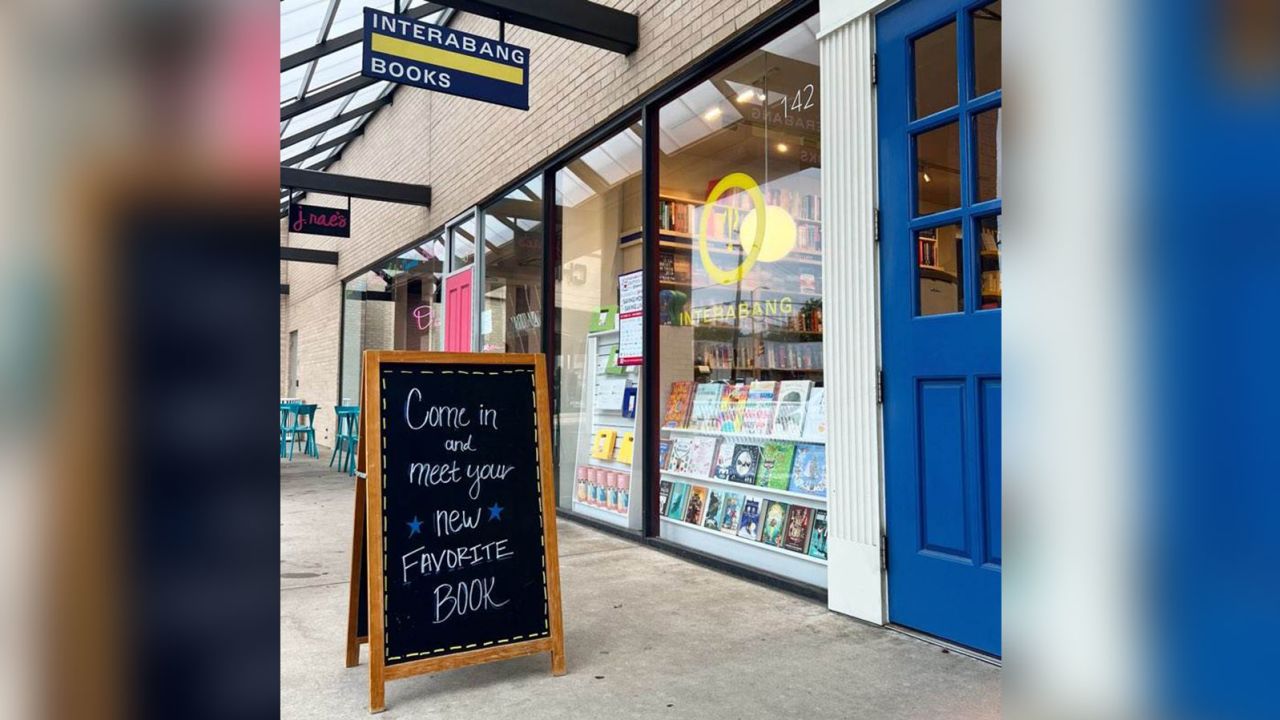 The exterior of Interabang Books in Dallas, Texas.