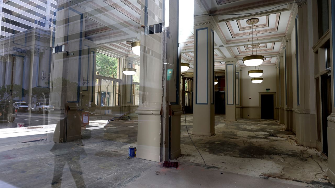 A commercial space sits vacant on October 27, 2022 in San Francisco, California. According to a report by commercial real estate firm CBRE, the city of San Francisco has a record 27.1 million square feet of office space available as the city struggles to rebound from the Covid-19 pandemic. The US Census Bureau reports an estimated 35% of employees in San Francisco and San Jose continue to work from home.