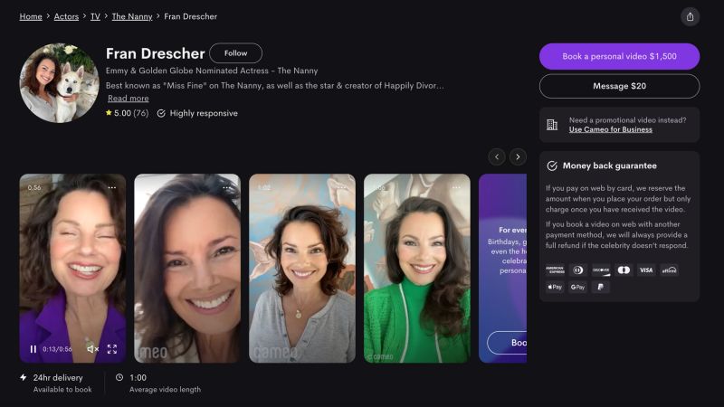 Celebrity video site sees a surge of actor sign-ups in the wake of the strike