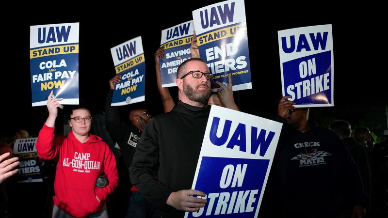 In historic first, union workers strike against all Big Three automakers