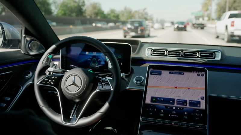 I played video games and closed my eyes while driving a Mercedes